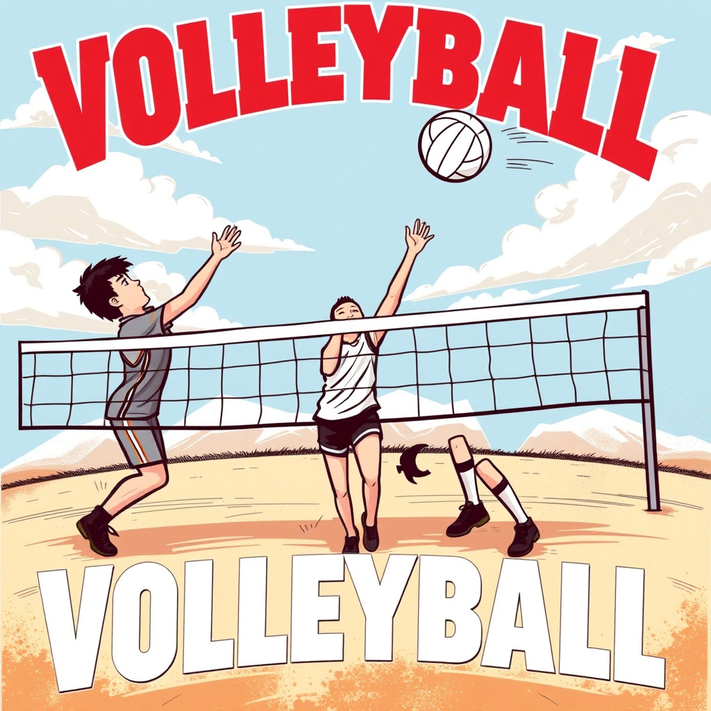 Volleyball Boys Poster